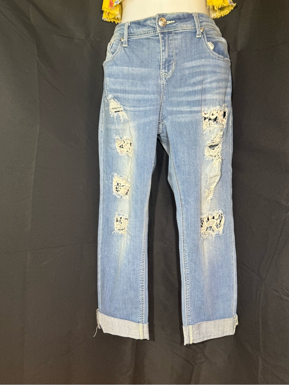 Grace Light Blue Distressed Boyfriend Jeans